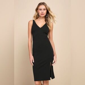 Iconic Moment Black Bodycon Midi Dress